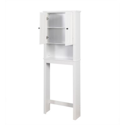 23.62inch x 7.72inch x 67.32inch Bathroom Wooden Storage Cabinet Over The Toilet Space Saver with Adjustable Shelf