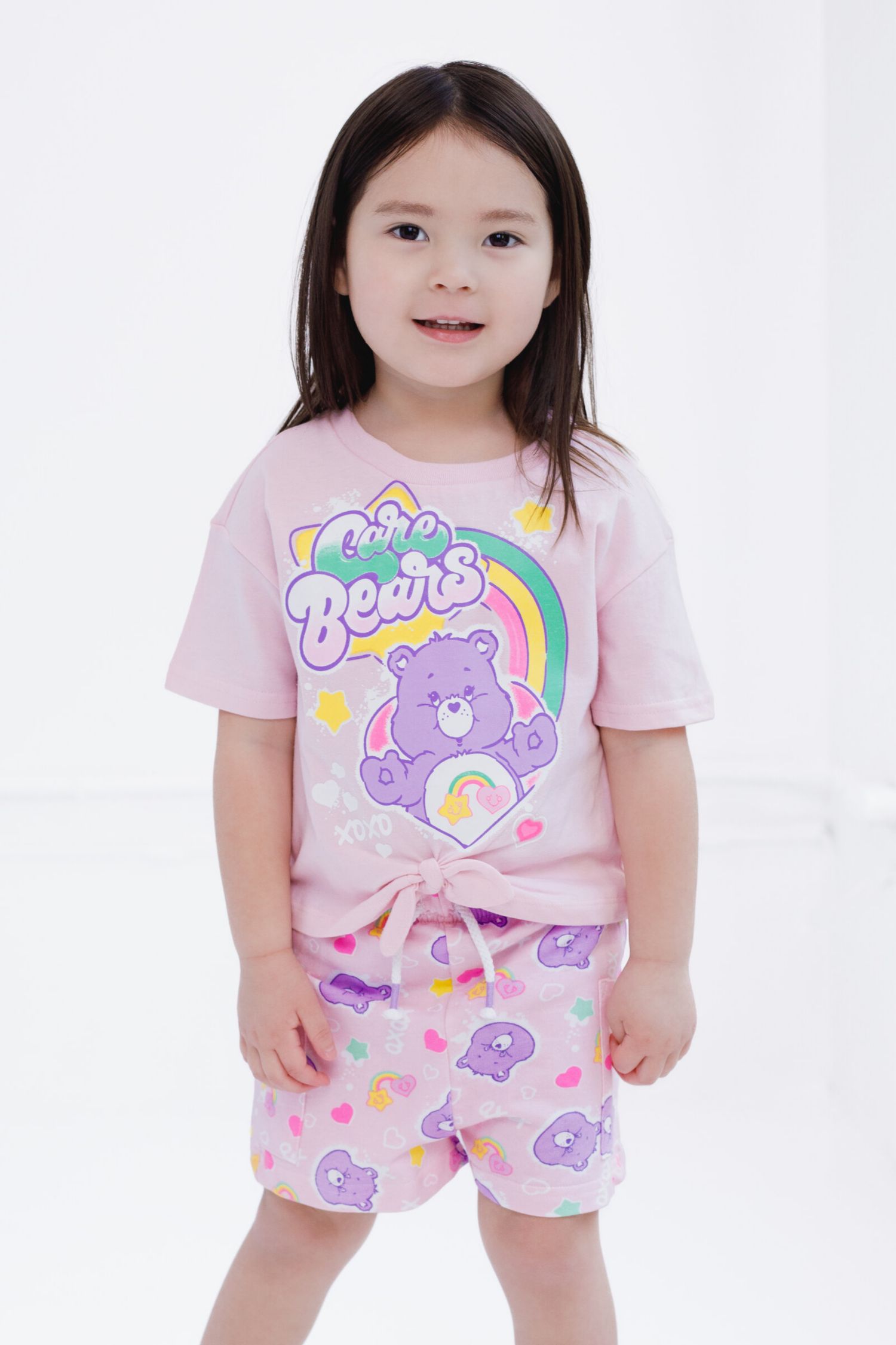 Girls Best Friend Bear T-Shirt and French Terry Shorts Outfit Set
