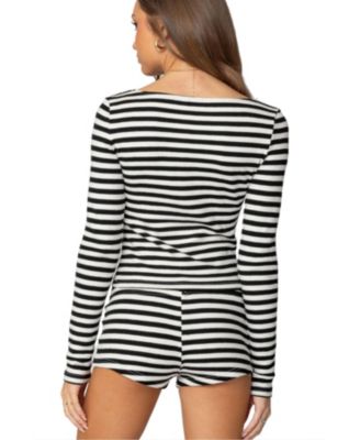 Женский вязаный топ Hali в полоску с рисунком Edikted