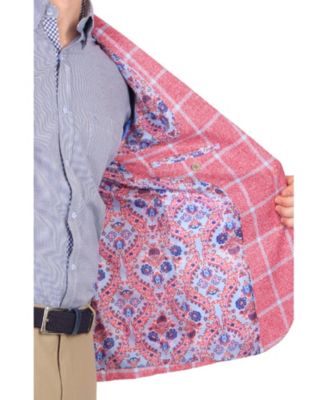 Tailorbyrd Мужская спортивная куртка с оконным стеклом, окрашенная пряжей Tailorbyrd