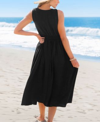 Женское макси-пляжное платье CUPSHE для лунной прогулки черного цвета