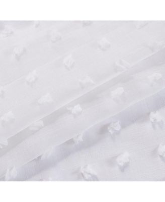 Cut Flower Linen Look 76" x 84" Grommet Panel Window Curtain, Set of 2