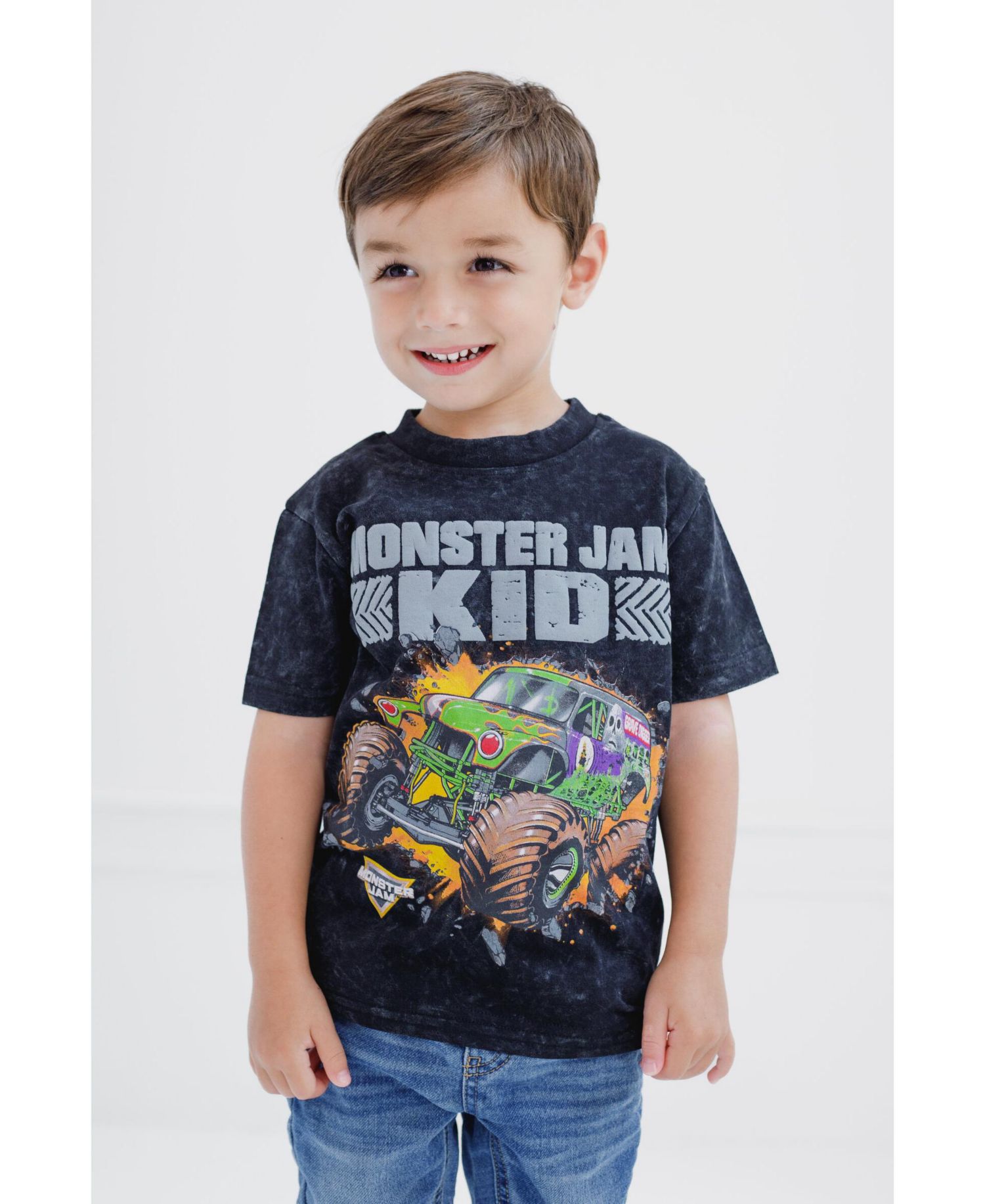 Toddler Boys Vintage Wash Matching Family T-Shirt to Adult Grave Digger
