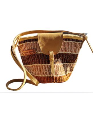 Life Lines Handmade Sisal Straw Crossbody Bag