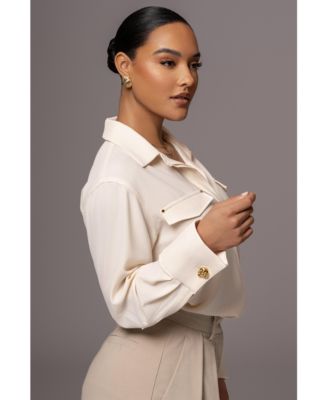 Women's Black Stella Button Up Shirt