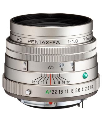 Pentax HD 77mmF1.8 Limited Silver Limited Medium telephoto Prime Lens, High-Performance HD Coating, Round Diaphragm (27890)