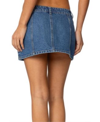 Джинсовая мини-юбка из джинсовой ткани с карманом в виде сердечка от Edikted для женщин