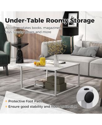 Coffee Table Modern Rectangular Coffee Table Metal Frame