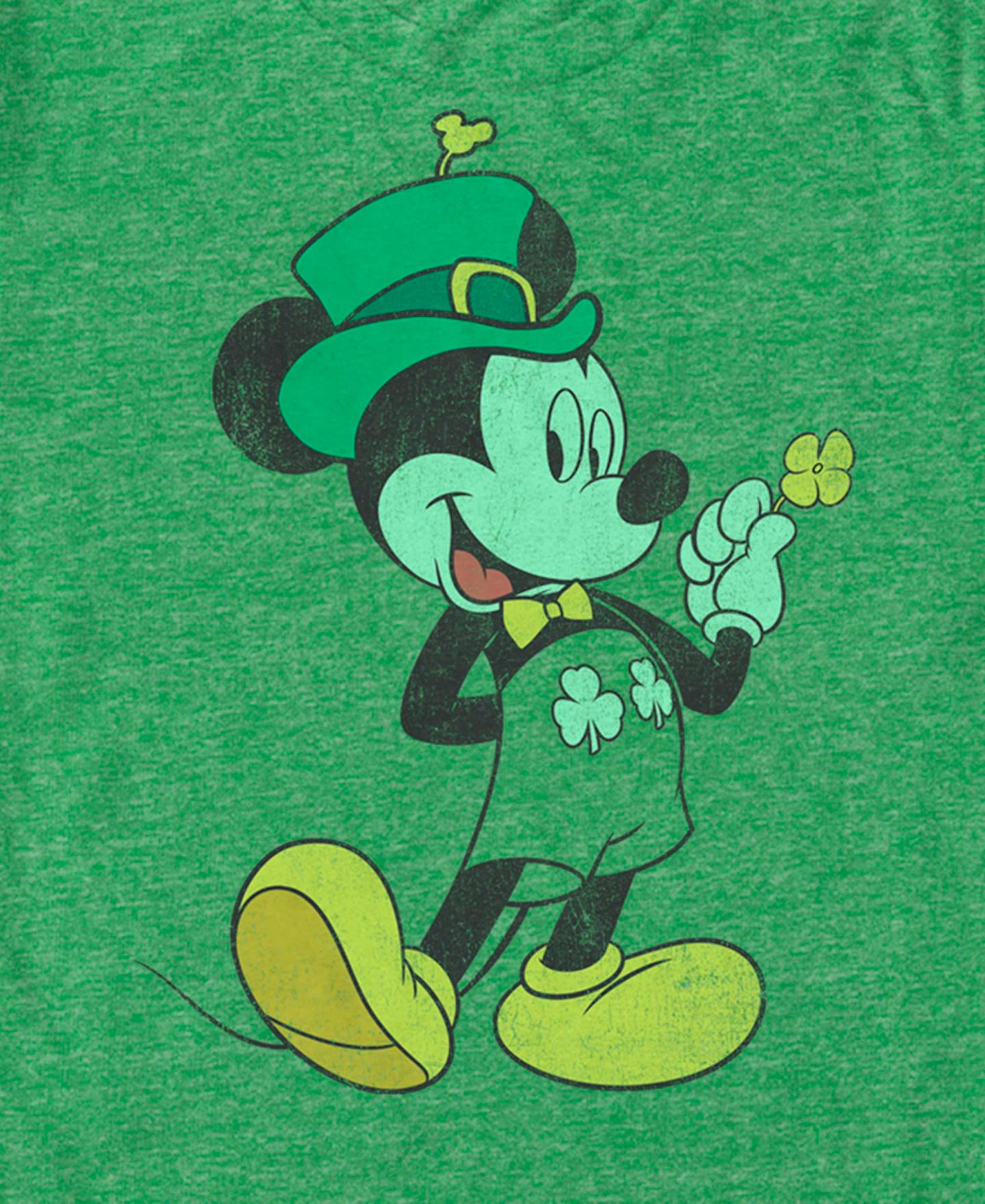 Мужская футболка Mickey Classic Lucky Mickey Short Sleeve, цвет: Меланжевый — фото 3