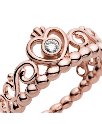 Gold-Plated Princess Tiara Crown Ring