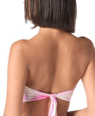 Женский топ-бикини Carmen Marc Valvo с закручивающимися краями и низ с рюшами