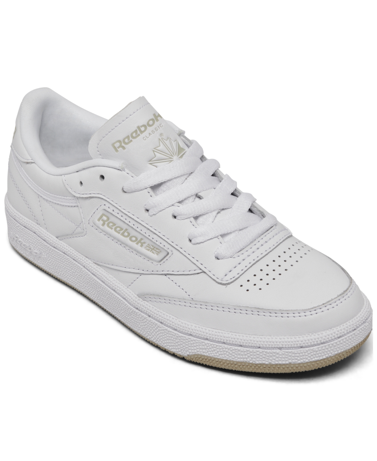 Reebok Women's Club C 85 Casual Sneakers From Finish Line In White,beige
