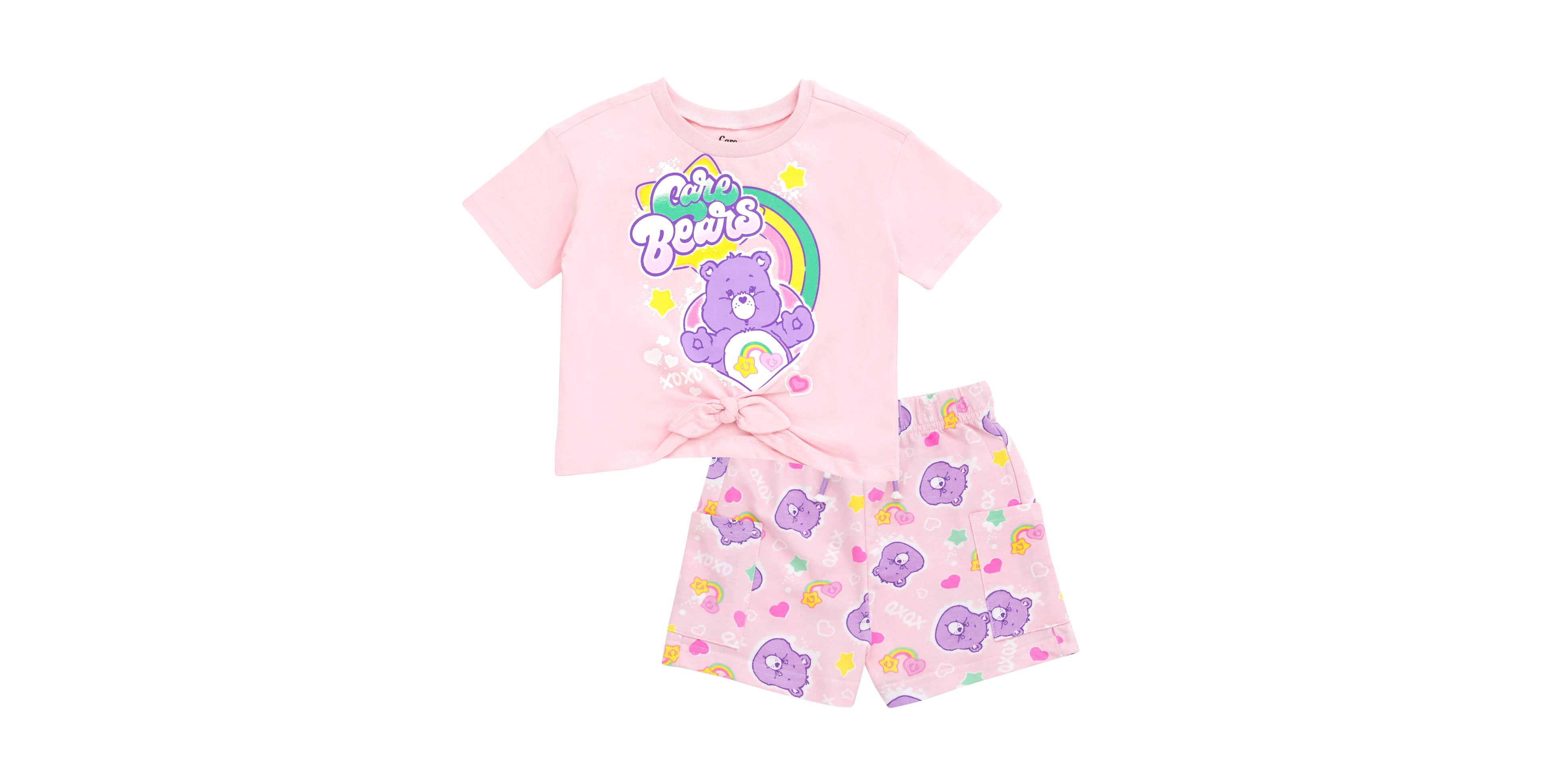 Care Bears Toddler Girls Best Friend Bear T-Shirt and French Terry Shorts Outfit Set