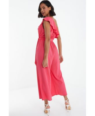 Женский текстурированный комбинезон-кюлот QUIZ с одним плечом