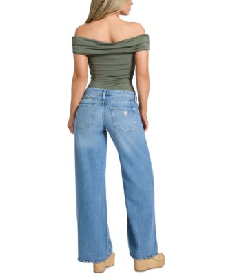 Women's Mid Rise Wide-Leg Palazzo Jeans