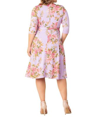 Plus Size Signature Print Wrap Dress