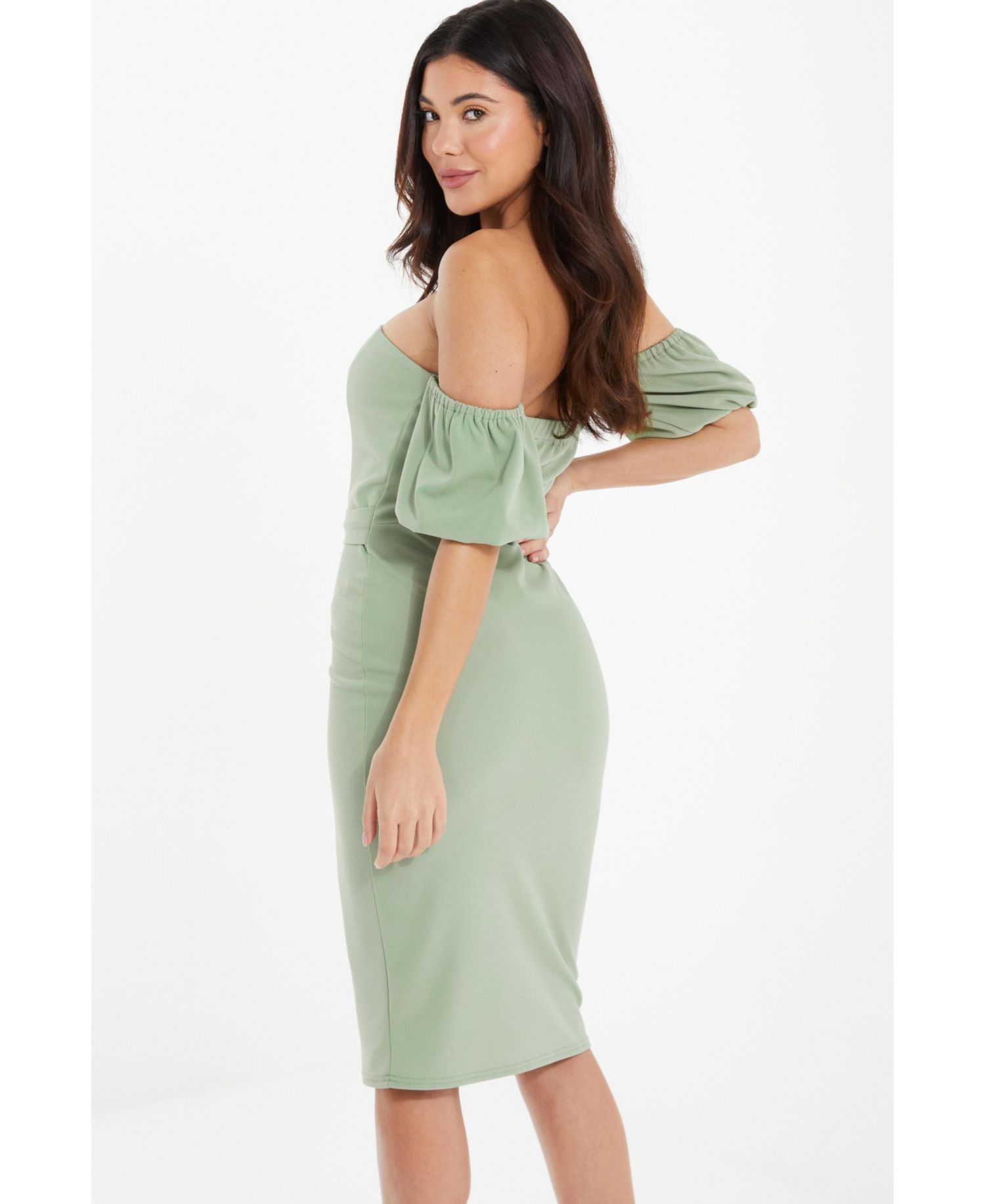 Women's Scuba Crepe Bardot Dress