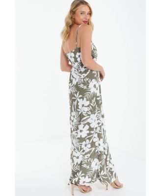 Женское макси-платье QUIZ из тропического крепа с запахом QUIZ