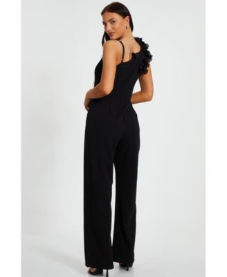 Женский асимметричный комбинезон из крепа для подводного плавания QUIZ