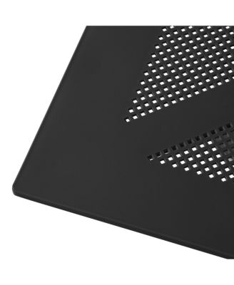 5-Piece Modern Square Patio Dining Table Set with Stackable Patio Dining Chairs