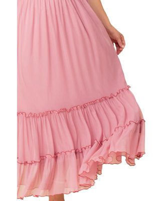 Plus Size Isla Tiered Mesh Maxi Skirt