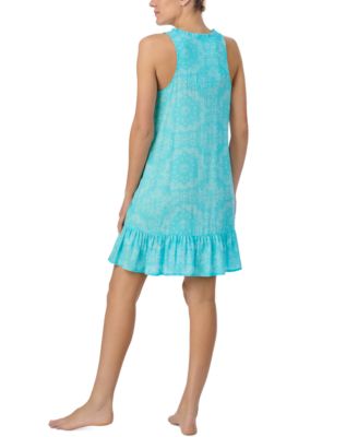 Женская сорочка Ellen Tracy без рукавов с завязывающимся воротом