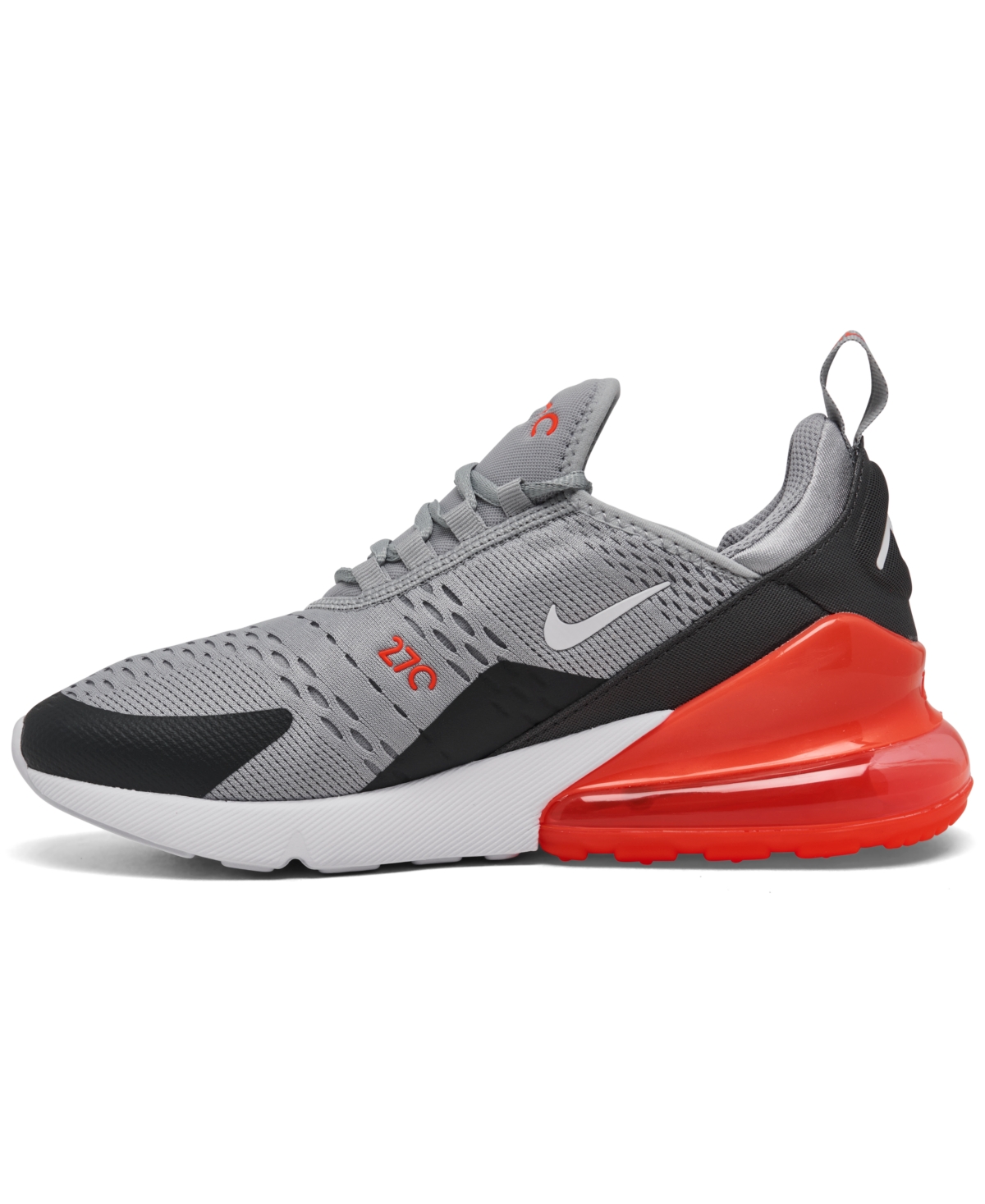 Nike Kids Air Max 270 Casual Sneakers From Finish Line In Wolf Gray,white