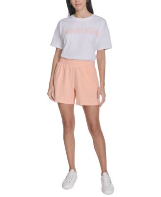 Women's French Terry Smocked-Waist Shorts