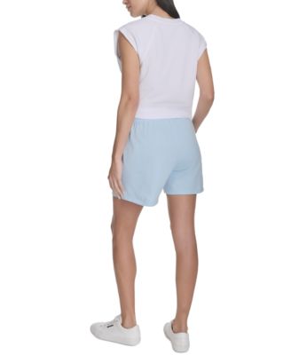 Women's French Terry Smocked-Waist Shorts