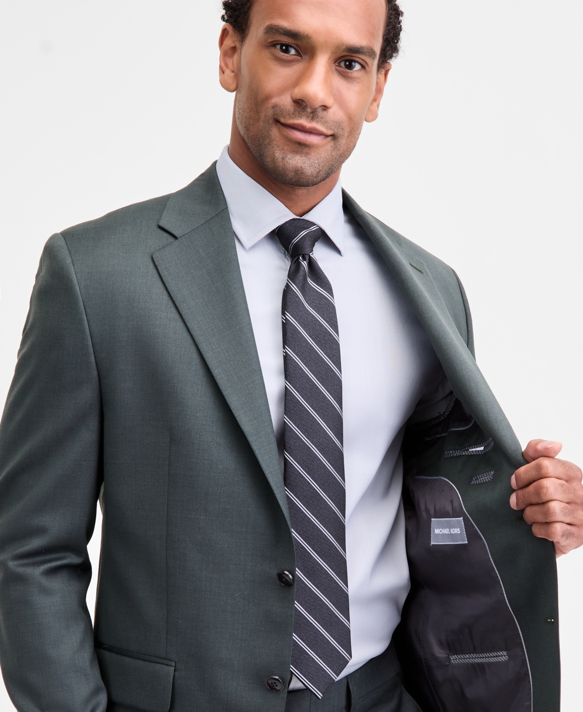 Michael Kors Men's Classic-fit Wool-blend Suit Separate Jacket In Green