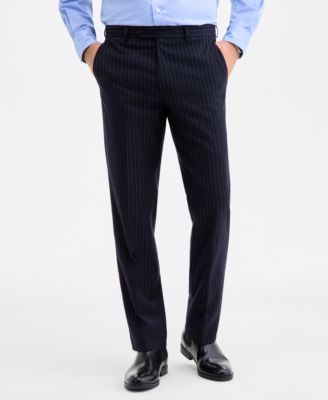 Men's Classic-Fit Wool-Blend Pinstripe Suit Separate Pants 