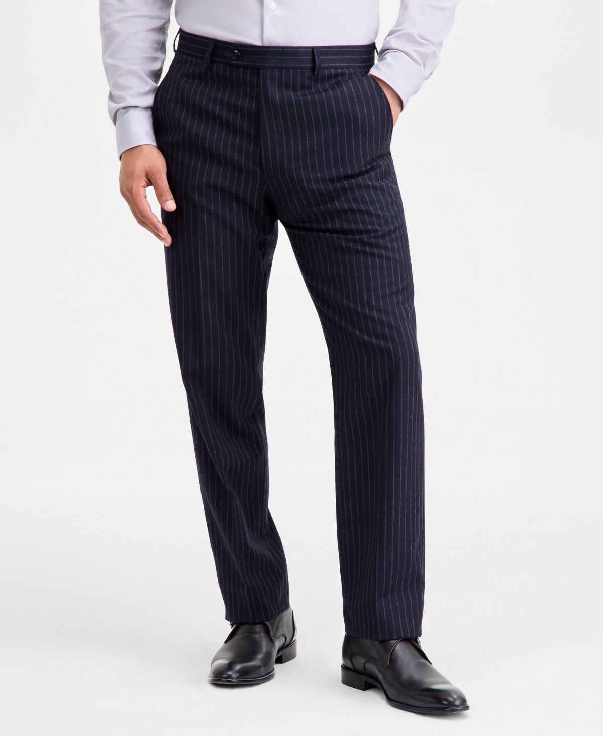 Michael Kors Men's Classic-fit Wool-blend Pinstripe Suit Separate Pants In Blue