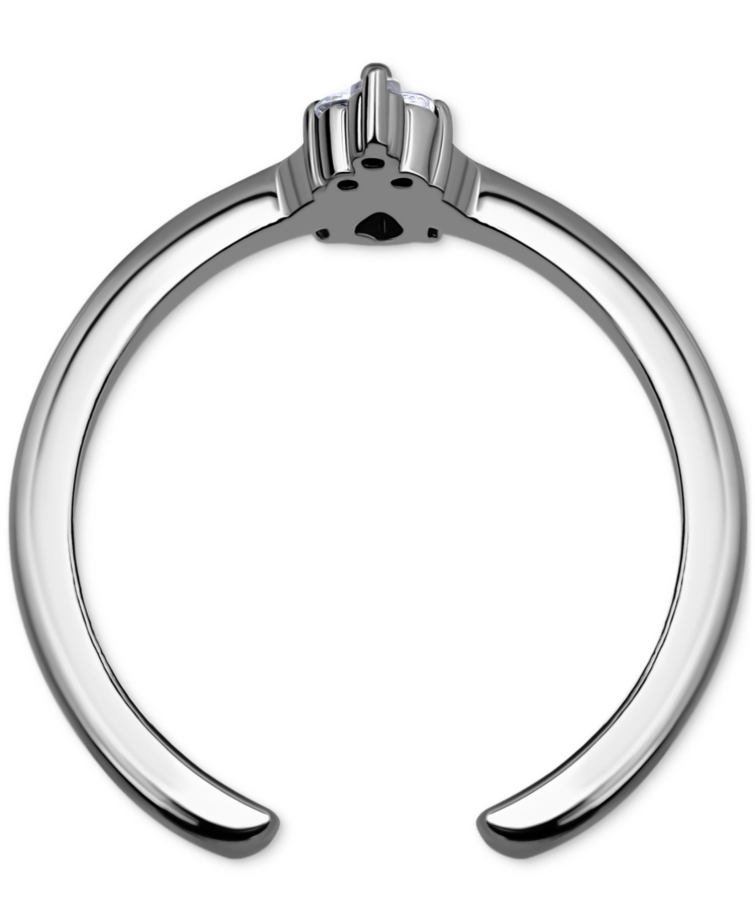 Cubic Zirconia Cluster Toe Ring