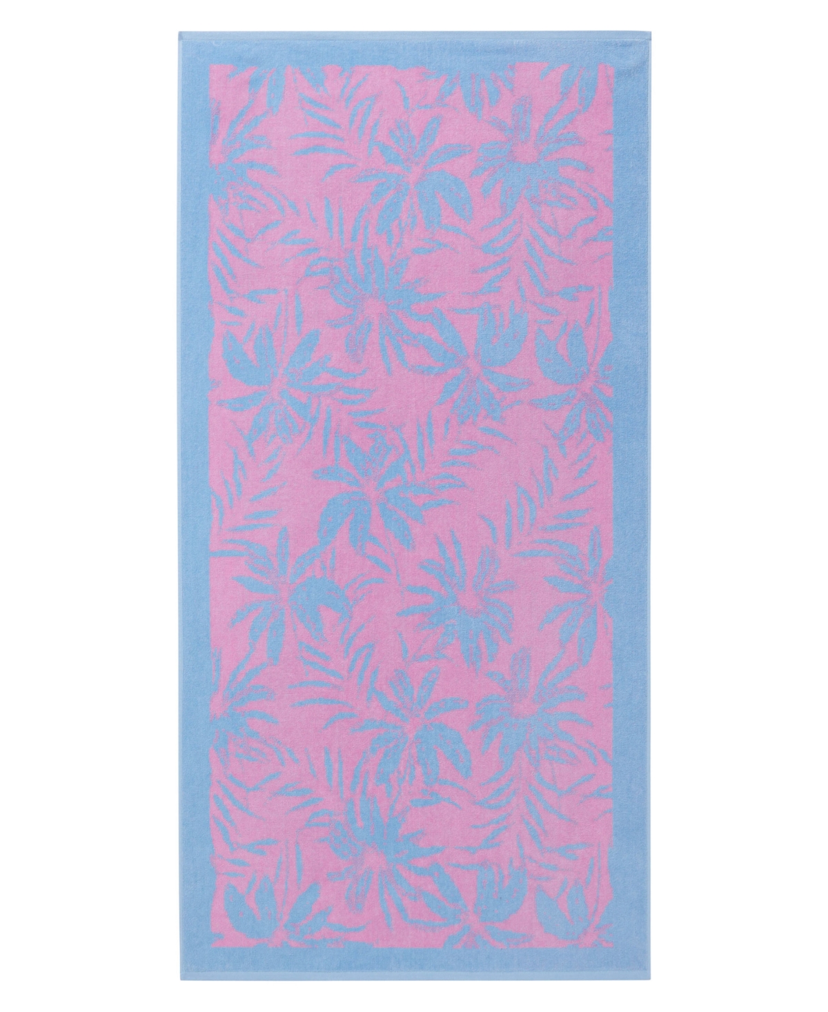 Jessica Simpson Palm Bliss Cotton Beach Towel, 36" X 72" In Palm Bliss