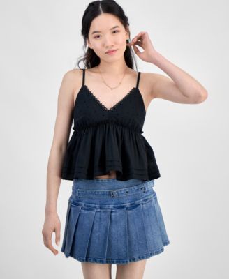 Juniors' Cotton Babydoll Tank