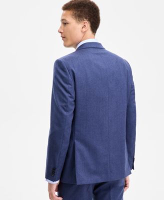 Men's Modern-Fit Pure Wool Suit Separate Jacket 