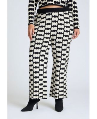 ELOQUII Плюс Размер, брюки-свитер цвета Интарсии