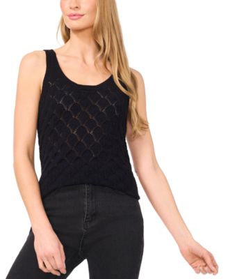 CeCe - Women's Cotton Crewneck Sleeveless Sweater Tank Top