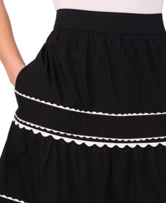 Женская хлопковая юбка макси в несколько слоев от CeCe 