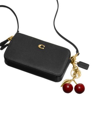 Gold-Tone Red Cherry Bag Charm