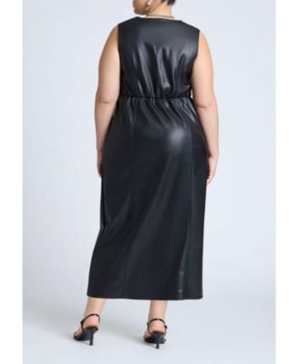 Платье-жилет из искусственной кожи ELOQUII Plus размера плюс