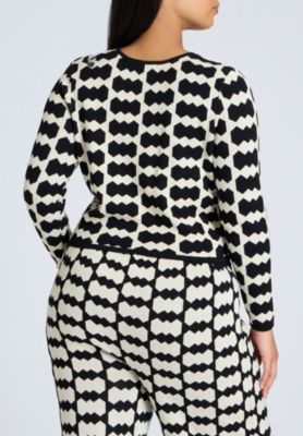 Укороченный свитер ELOQUII Plus Size с рисунком