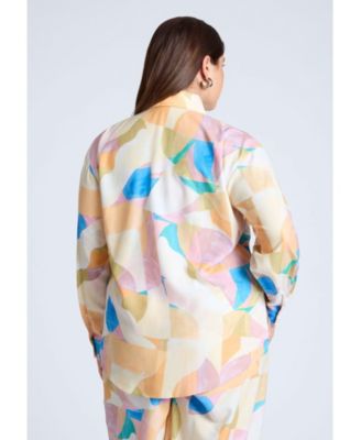 Топ ELOQUII Plus Размера на пуговицах