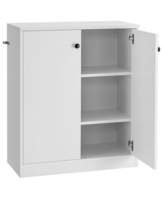2 Door Storage Base Cabinet with 3-Tier Shelf