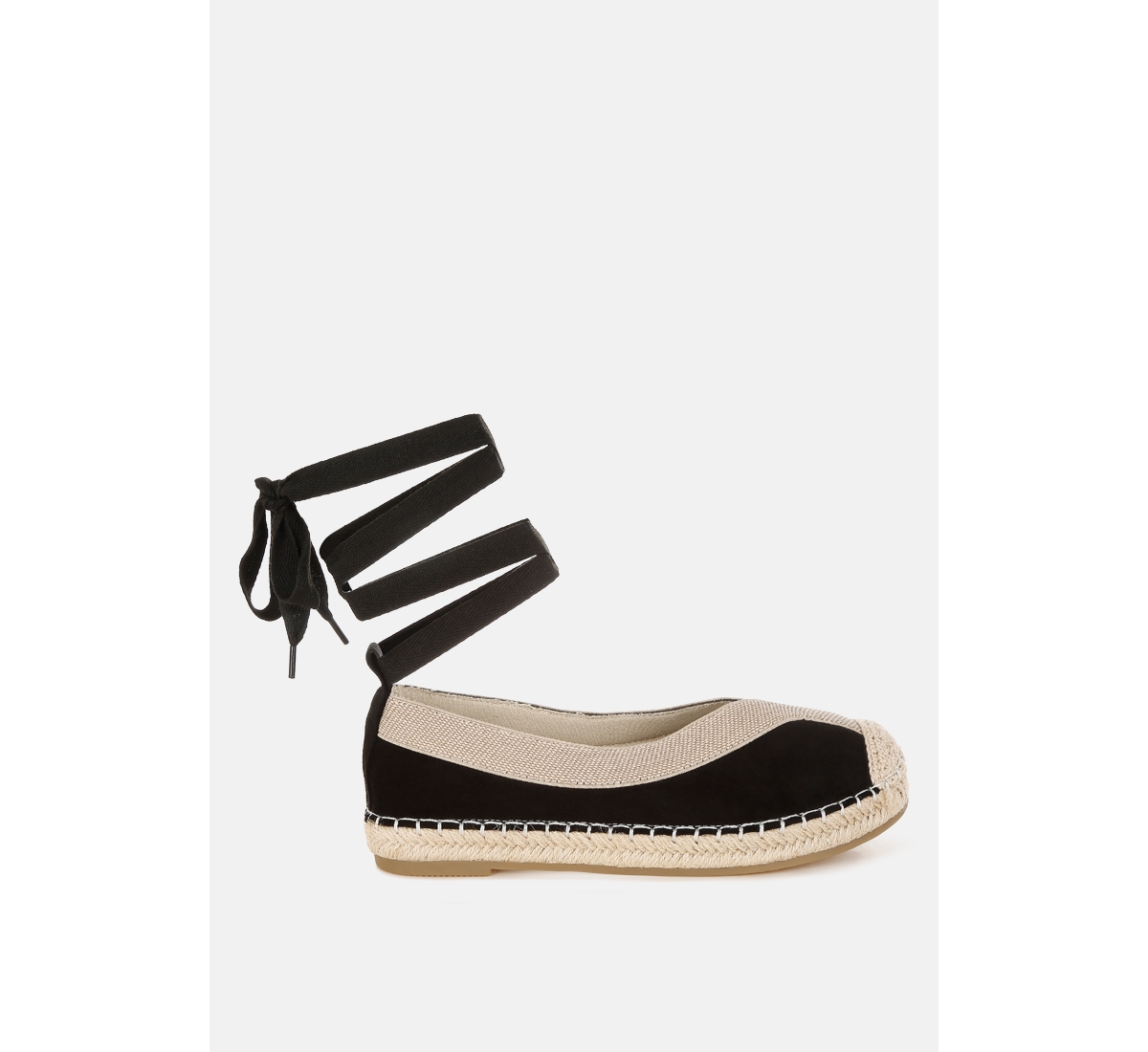 Yalva Microfiber Detachable Lace Espadrilles - Tan