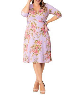 Plus Size Signature Print Wrap Dress