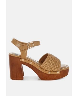 Mazaro Raffia Chunky Sandals