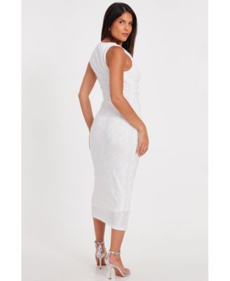 Женское макси-платье QUIZ из жаккарда с закрученным ремешком