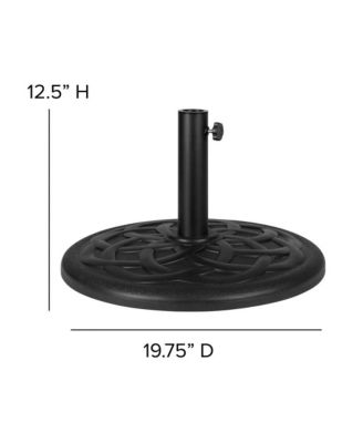 30 Lb. Universal Cement Patio Umbrella Base With Weatherproof Polymer Coating