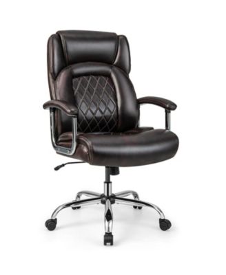 Height Adjustable Big and Tall Office Chair Computer Desk Chair with Metal Base